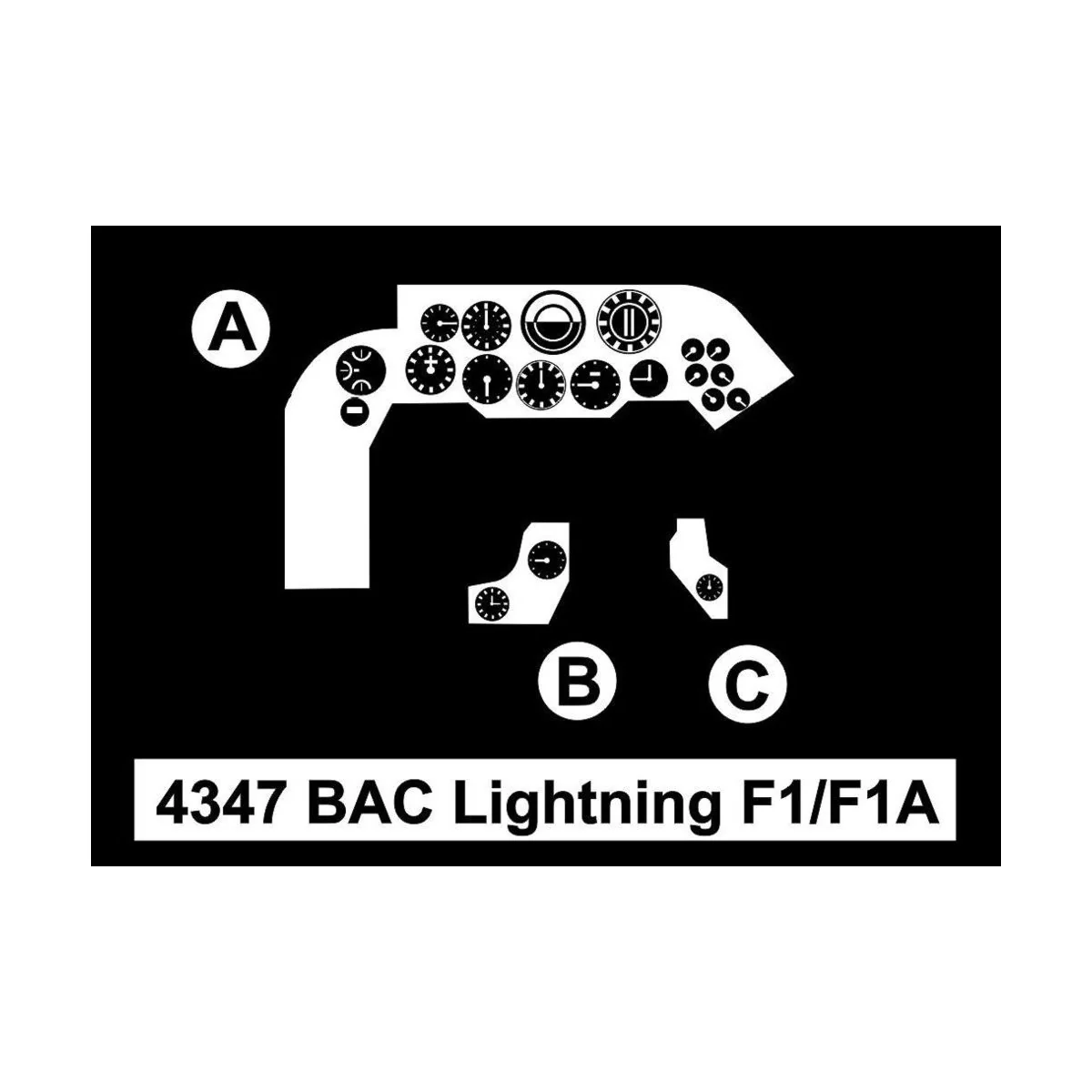 BAC Lightning F1/F1A -Cockpit Set, 1/48 - CMK 129-4347