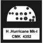 Hawker Hurricane Mk.I-Cockpit Set f.Airf, 1/48 - CMK 129-4352