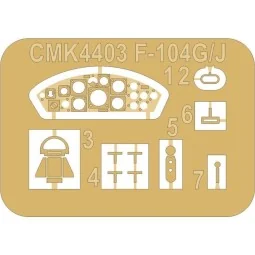 F-104G/J Starfighter Cockpit + C2 Ejection Seat for Kinetic, 1/48 -... 2