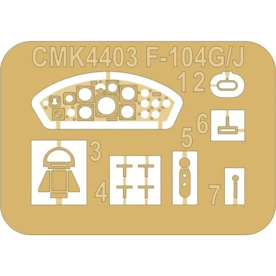 F-104G/J Starfighter Cockpit + C2 Ejection Seat for Kinetic, 1/48 -...