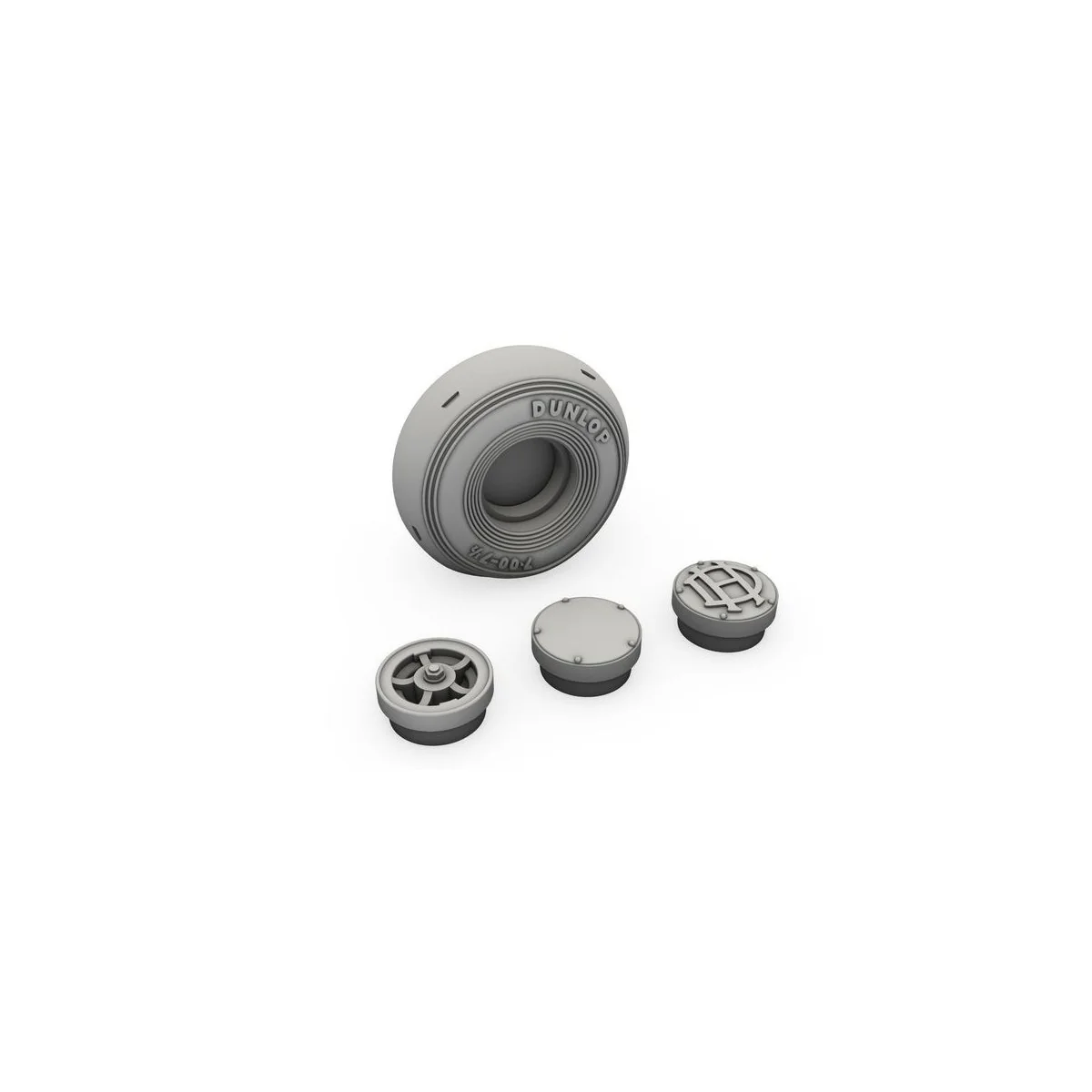 DH.82 Tiger Moth Mainwheels and Tailskid w/Wheel, 1/48 - CMK 129-4413