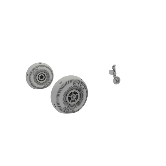 DH.82 Tiger Moth Mainwheels and Tailskid w/Wheel, 1/48 - CMK 129-4413