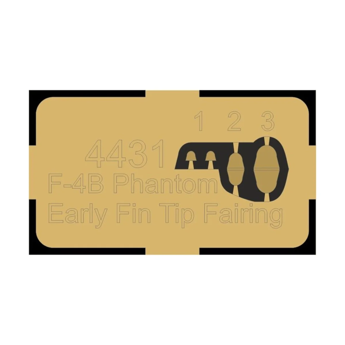 F-4B Phantom Early Fin Tip Fairing and Rudder (separate), 1/48 - CM...
