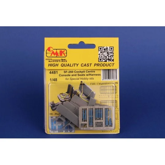 SF-260 Cockpit Centre Console and Seats w/Harness / for SH kits, 1/...
