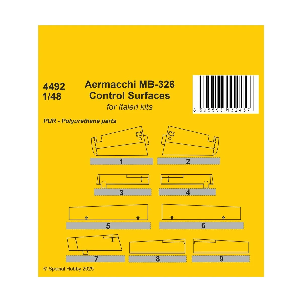 Aermacchi MB-326 Control Surfaces, 1/48 - CMK 129-4492