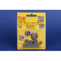 F9F Panther Wheels Set / for Trumpeter kits, 1/48 - CMK 129-4489 2
