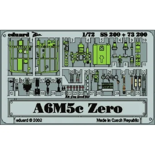 A6M5c Zero, 1/72 - Eduard Accessories SS200