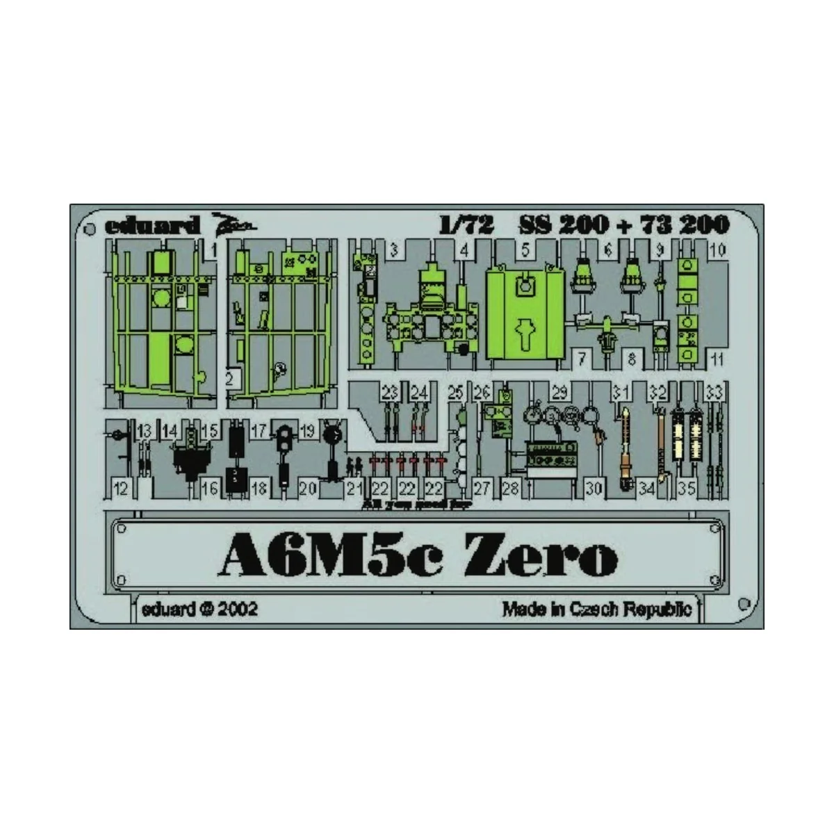 A6M5c Zero, 1/72 - Eduard Accessories SS200