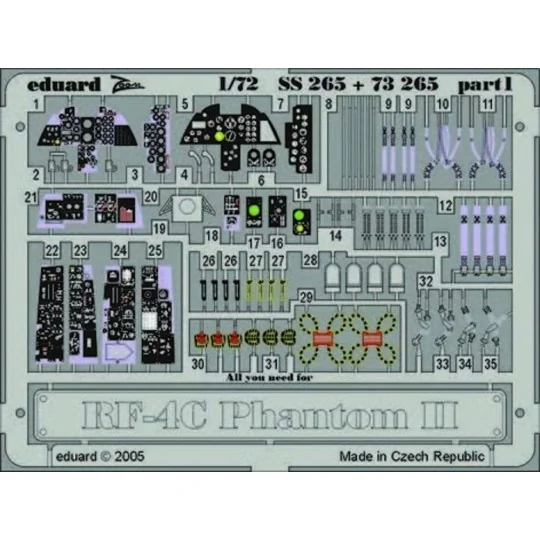 RF-4C Phantom II SS265, 1/72 - Eduard Accessories SS265
