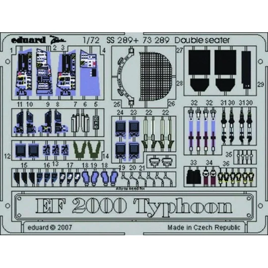 EF 2000 Typhoon Double seater für Revell-Bausatz, 1/72 - Eduard Acc...