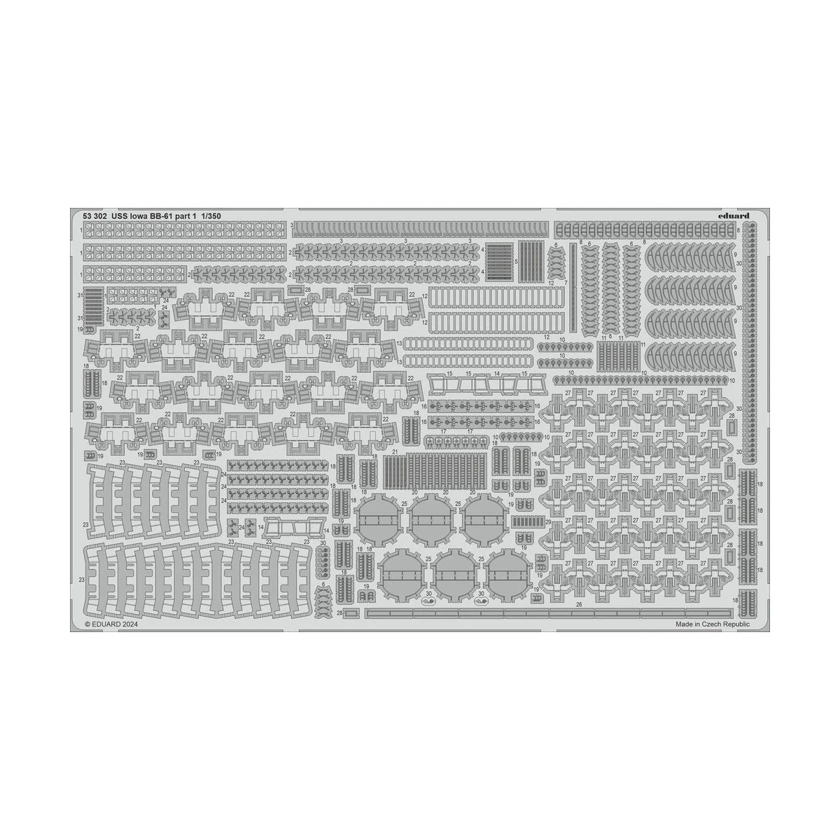 USS Iowa BB-61 HBB, 1/350 - Eduard Accessories BIG5371