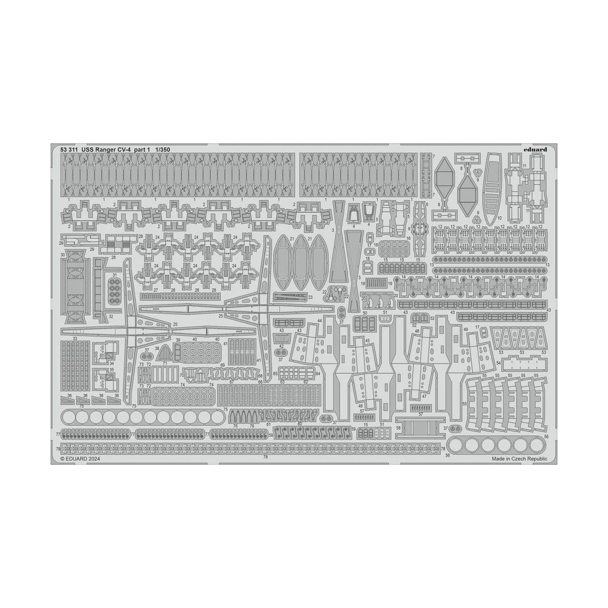 USS Ranger CV-4 0, 1/350 - Eduard Accessories BIG5374