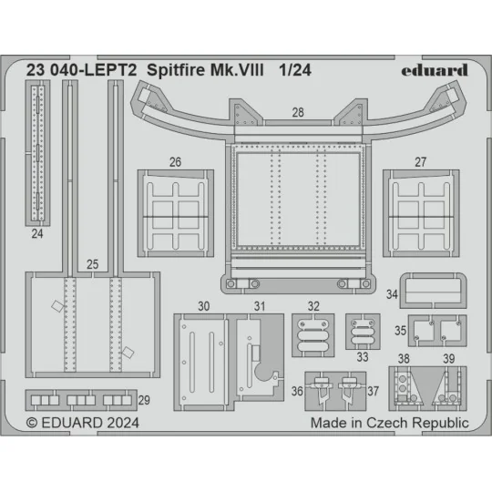 Spitfire Mk.VIII AIRFIX, 1/24 - Eduard Accessories BIG2406