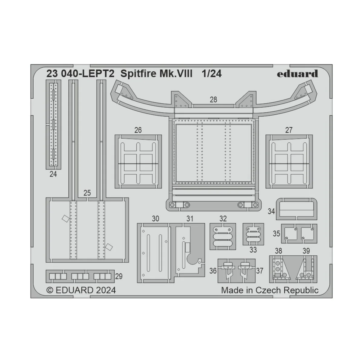 Spitfire Mk.VIII AIRFIX, 1/24 - Eduard Accessories BIG2406