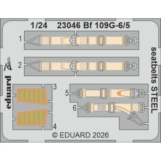 Bf 109G-6 for Airfix, 1/24 - Eduard Accessories BIG2408