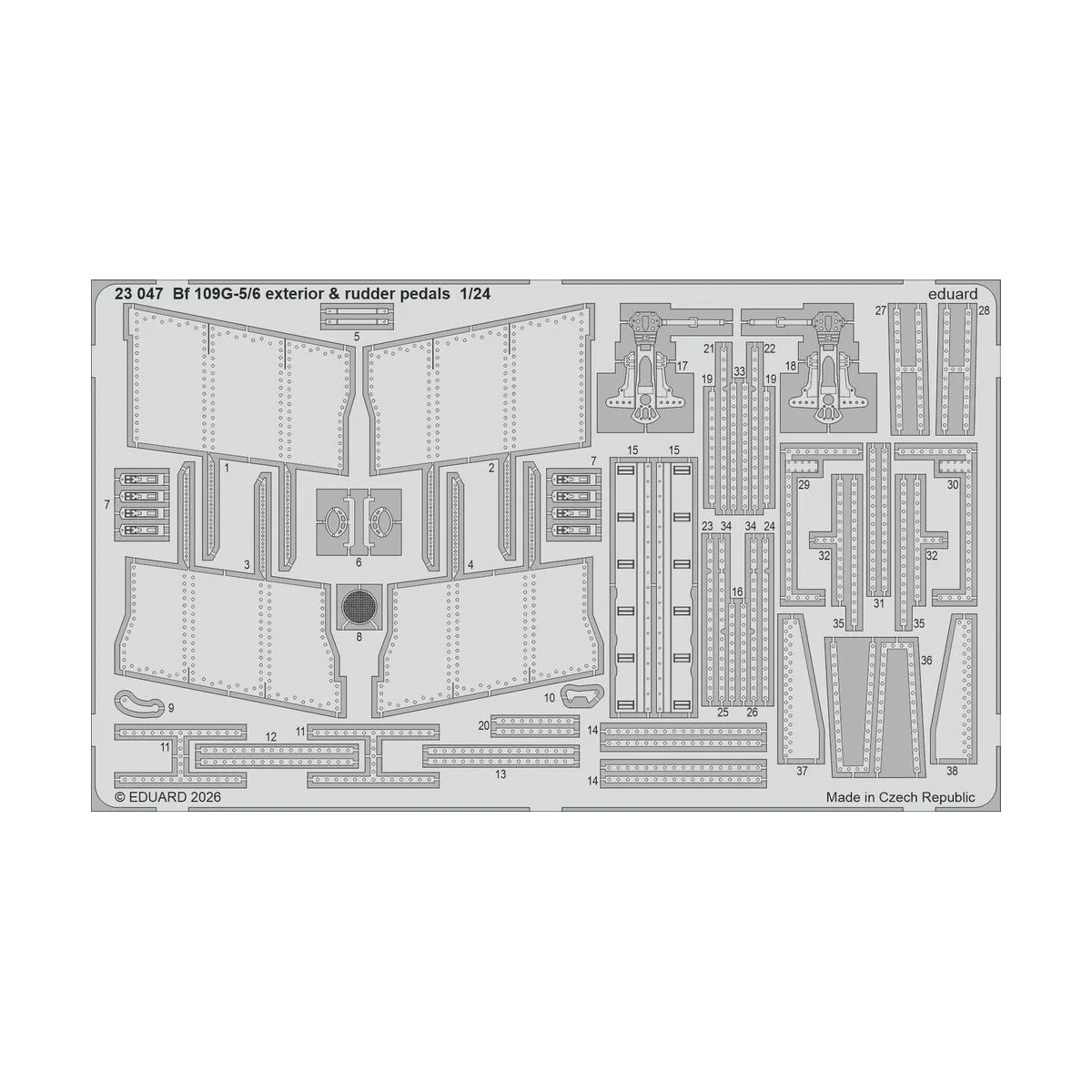 Bf 109G-5 for Airfix, 1/24 - Eduard Accessories BIG2407