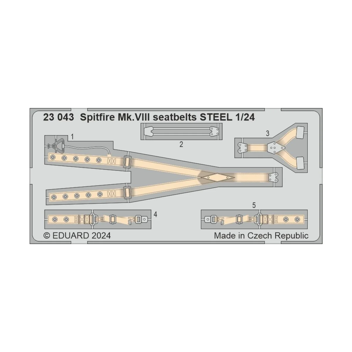 Spitfire Mk.VIII AIRFIX, 1/24 - Eduard Accessories BIG2406