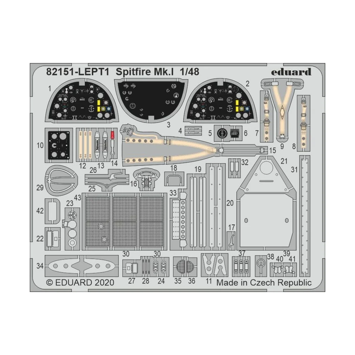 Spitfire Mk.Ia, 1/48 - Eduard Plastic Kits 82151
