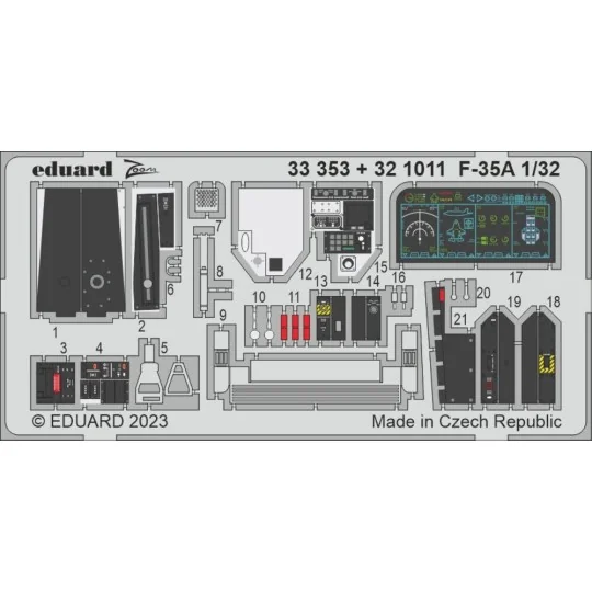 F-35A 1/32 TRUMPETER, 1/35 - Eduard Accessories BIG33155
