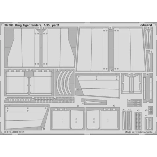 King Tiger initial for Takom, 1/35 - Eduard Accessories BIG3592