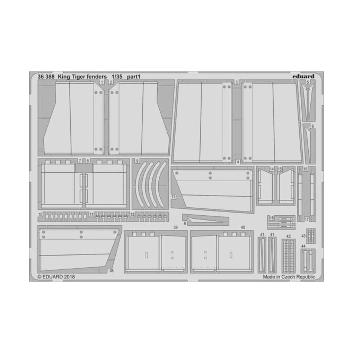 King Tiger initial for Takom, 1/35 - Eduard Accessories BIG3592
