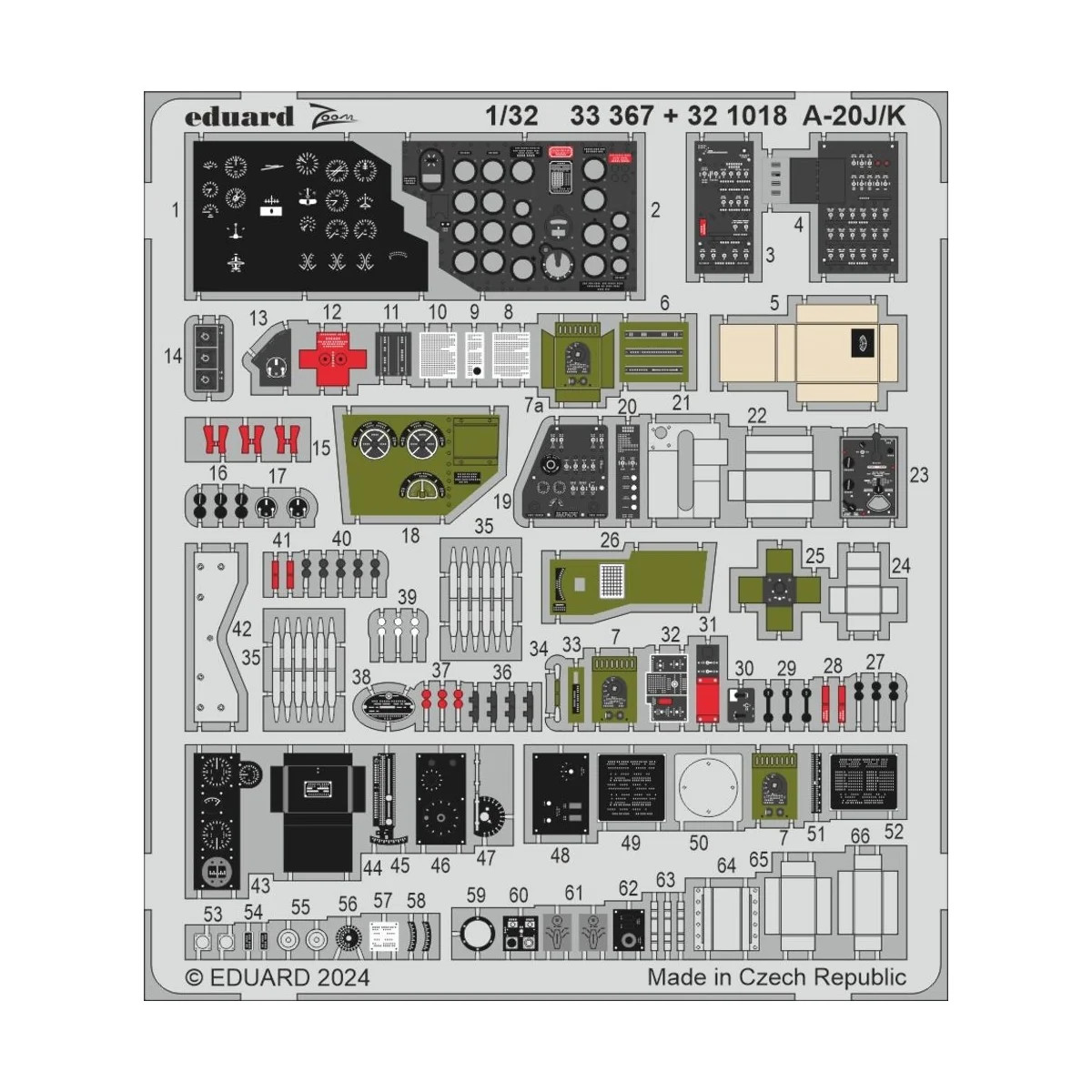 A-20J/K, 1/32 - Eduard Accessories BIG33161