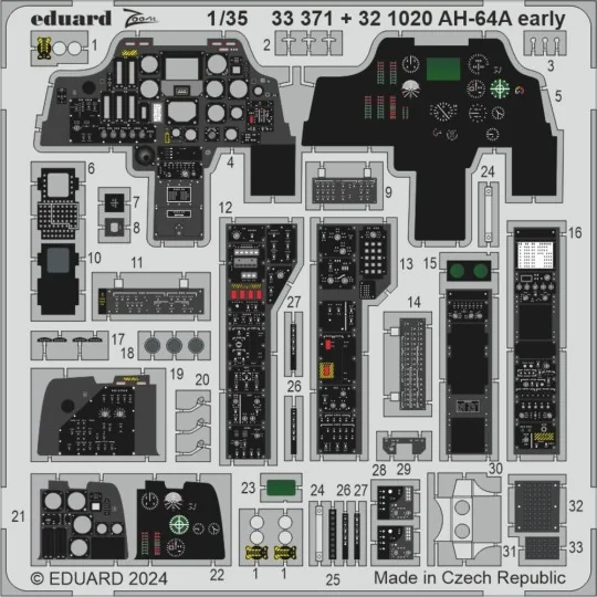 AH-64A early TRUMPETER, 1/35 - Eduard Accessories BIG33164
