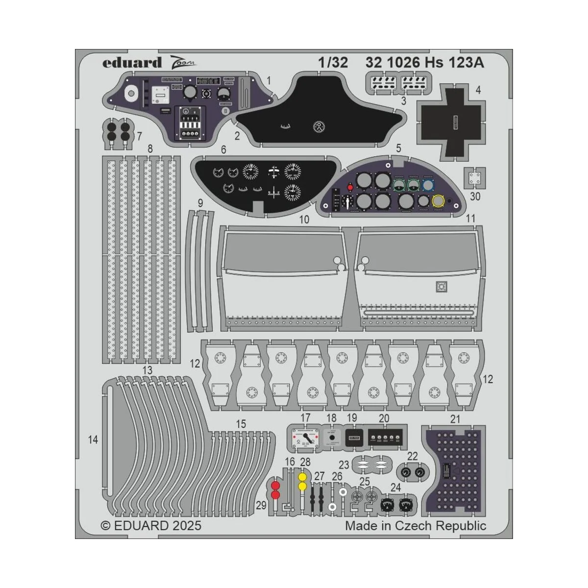 Hs 123A for ICM, 1/32 - Eduard Accessories BIG33170