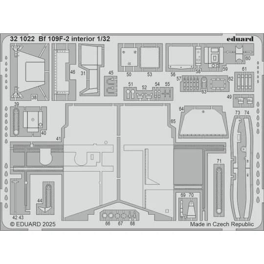 Bf 109F-2 HOBBY 2000 / HASEGAWA, 1/32 - Eduard Accessories BIG33166