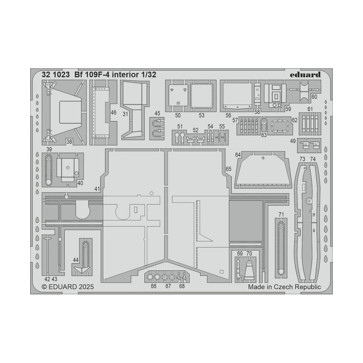 Bf 109F-4 HOBBY 2000 / HASEGAWA, 1/32 - Eduard Accessories BIG33167