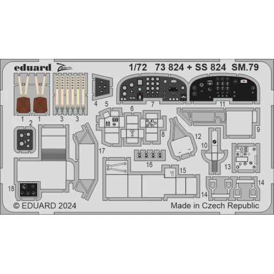 SM.79, 1/72 - Eduard Accessories BIG72181