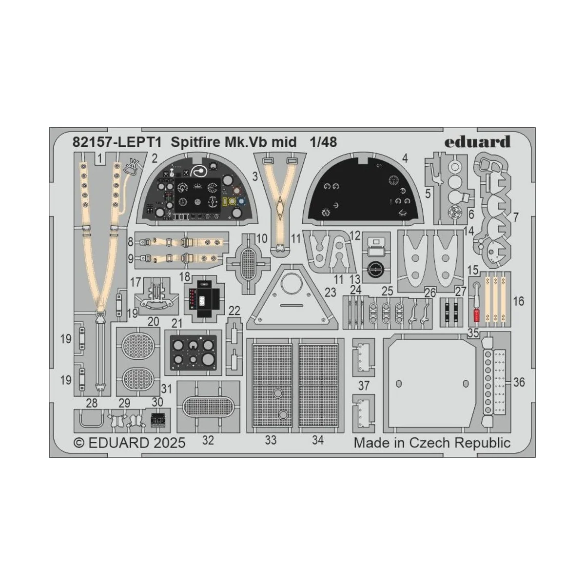 Spitfire Mk.Vb mid, 1/48 - Eduard Plastic Kits 82157