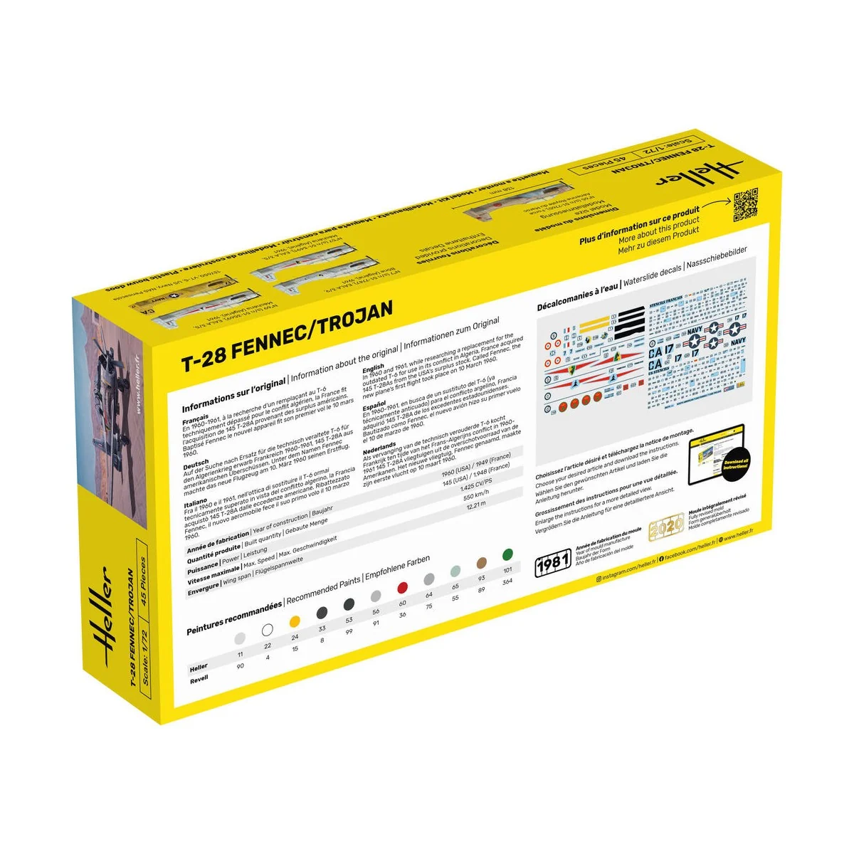 T-28 Fennec / Trojan, 1/72 - Heller 80279 T-28 Fennec / Trojan, 1/72 - Heller 80279