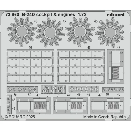 B-24D part I for Airfix, 1/72 - Eduard Accessories BIG72189