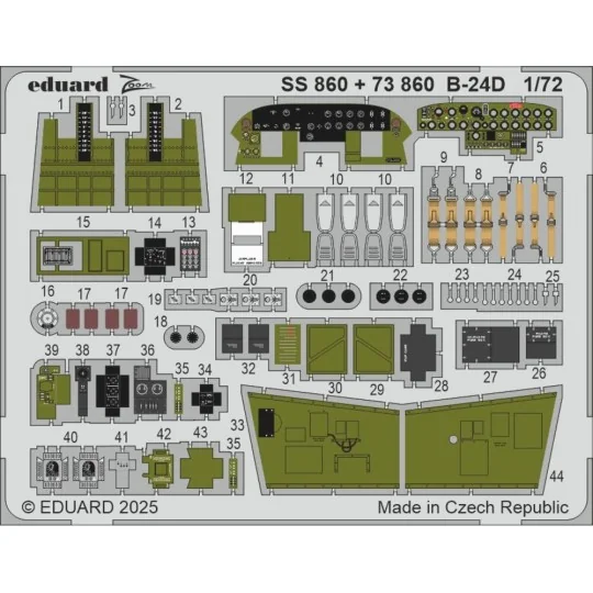 B-24D part I for Airfix, 1/72 - Eduard Accessories BIG72189