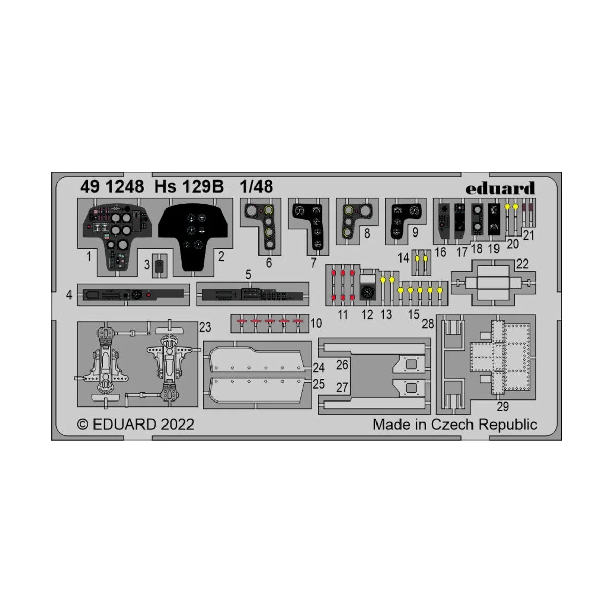 Hs 129B for HASEGAWA/HOBBY 2000, 1/48 - Eduard Accessories BIG49322
