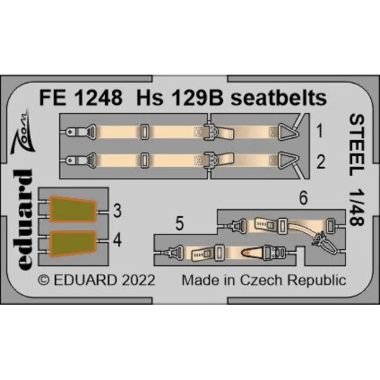 Hs 129B for HASEGAWA/HOBBY 2000, 1/48 - Eduard Accessories BIG49322
