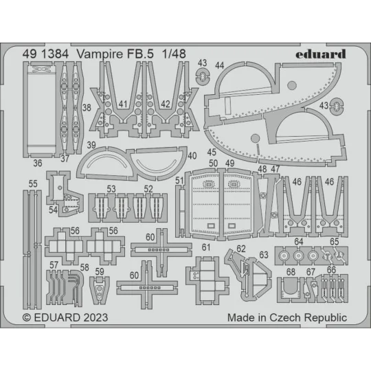 Vampire FB.5, 1/48 - Eduard Accessories BIG49394