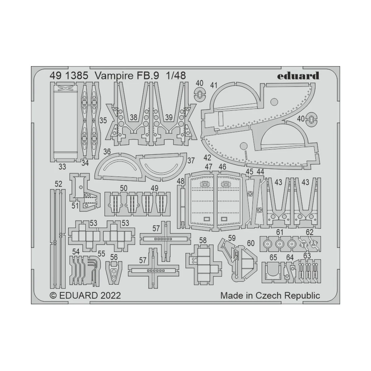 Vampire FB.9, 1/48 - Eduard Accessories BIG49395