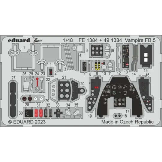Vampire FB.5, 1/48 - Eduard Accessories BIG49394