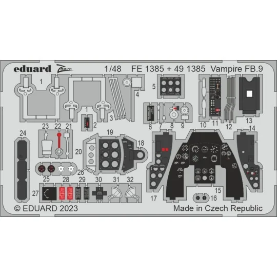 Vampire FB.9, 1/48 - Eduard Accessories BIG49395