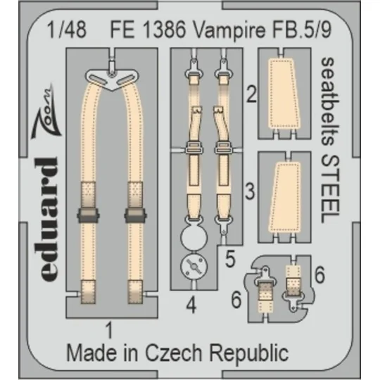Vampire FB.5, 1/48 - Eduard Accessories BIG49394
