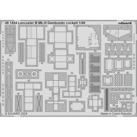 Lancaster B Mk.III Dambuster PART I, 1/48 - Eduard Accessories BIG4...