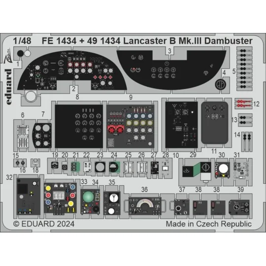 Lancaster B Mk.III Dambuster PART I, 1/48 - Eduard Accessories BIG4...