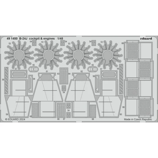 B-24J PART I HOBBY BOSS, 1/48 - Eduard Accessories BIG49423