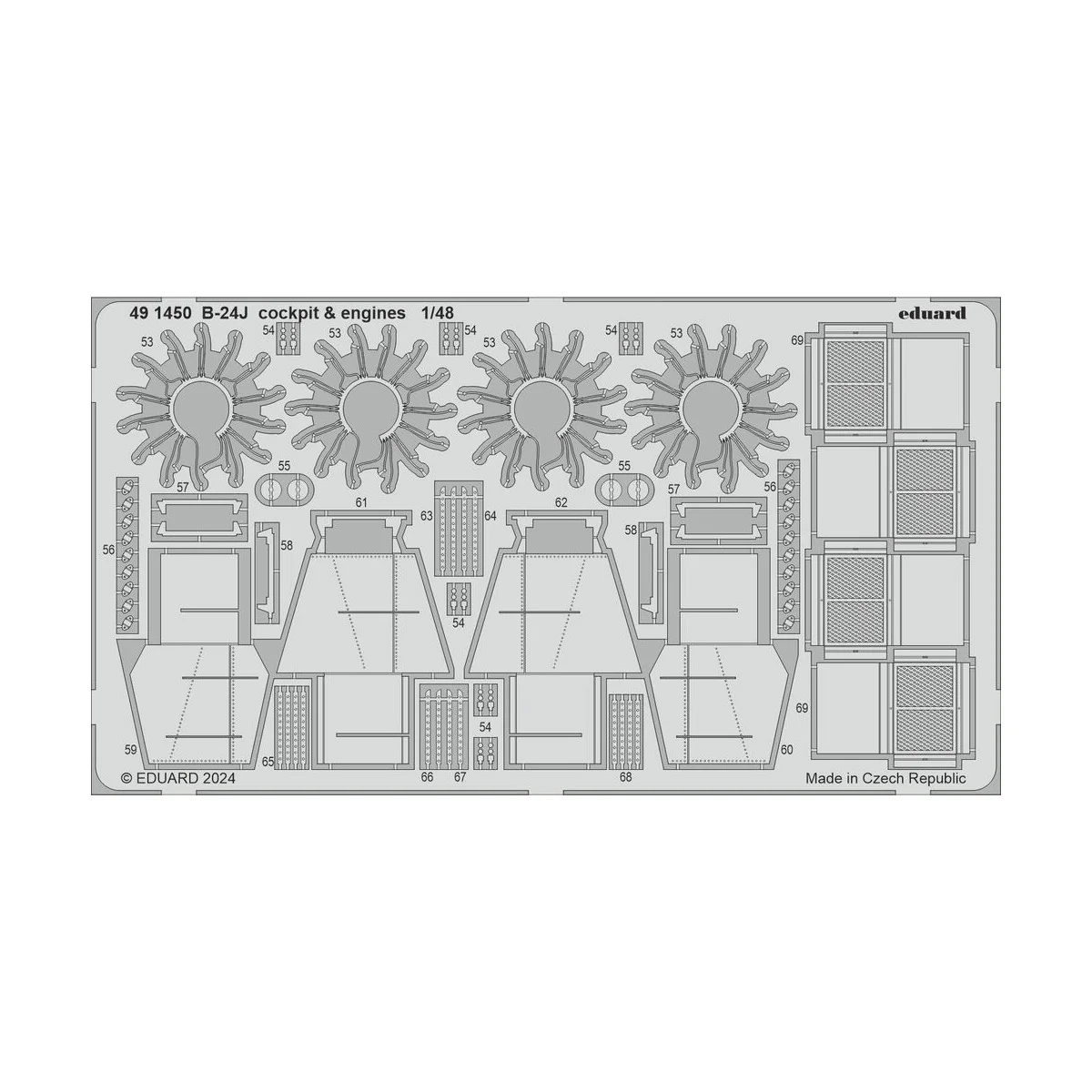 B-24J PART I HOBBY BOSS, 1/48 - Eduard Accessories BIG49423