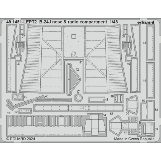 B-24J PART I HOBBY BOSS, 1/48 - Eduard Accessories BIG49423