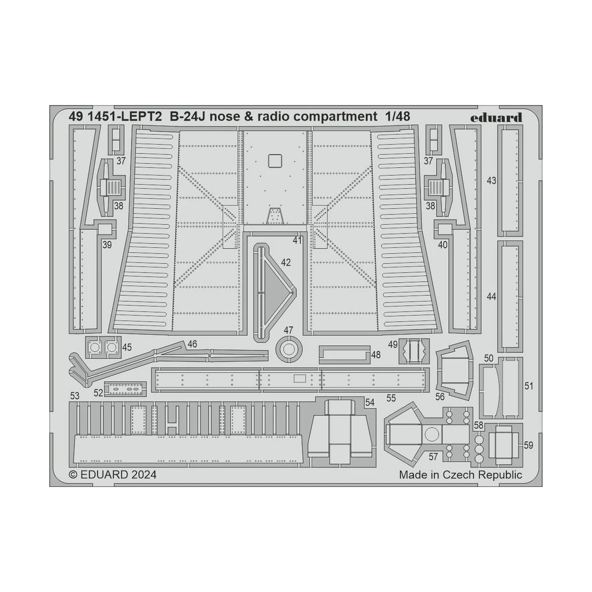 B-24J PART I HOBBY BOSS, 1/48 - Eduard Accessories BIG49423