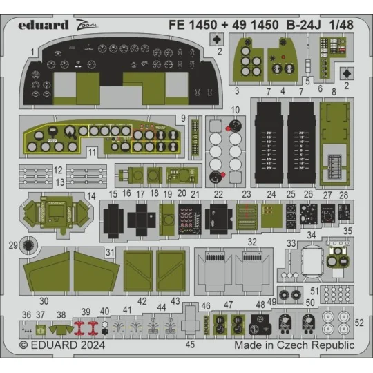 B-24J PART I HOBBY BOSS, 1/48 - Eduard Accessories BIG49423