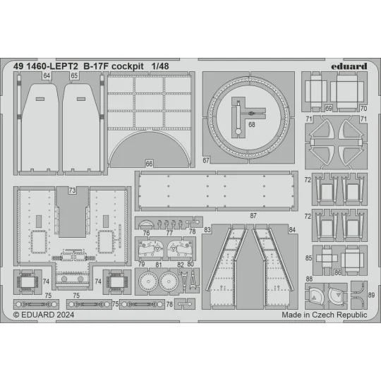 B-17F alternate nose (frame X) PART I, 1/48 - Eduard Accessories BI...